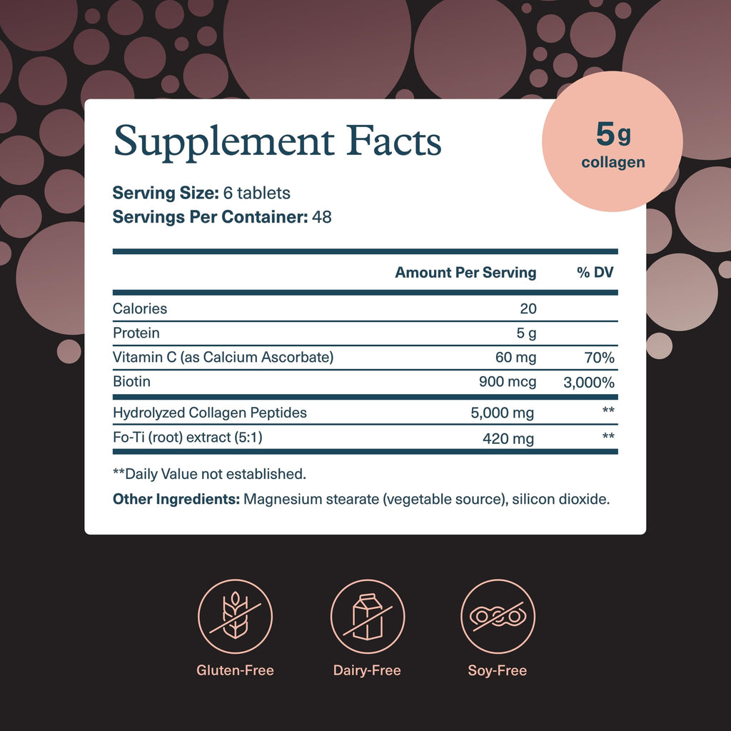 Youtheory Men's Collagen - 5,000 mg | 290 Tablets (48-Day Supply) | Joint, Skin, Hair & Nail Support