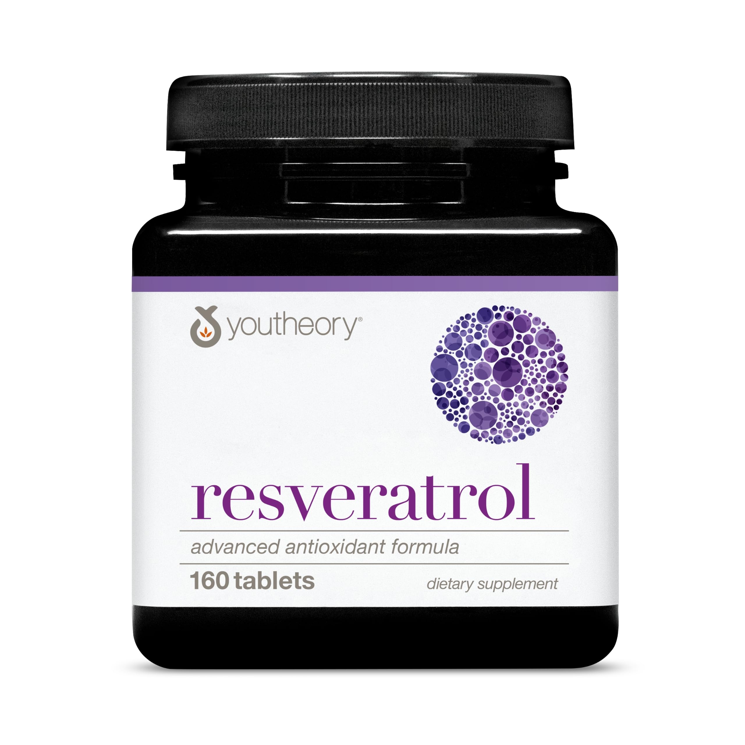 Youtheory Resveratrol Advanced Antioxidant Formula | ResVida 100 mg | 160 Tablets