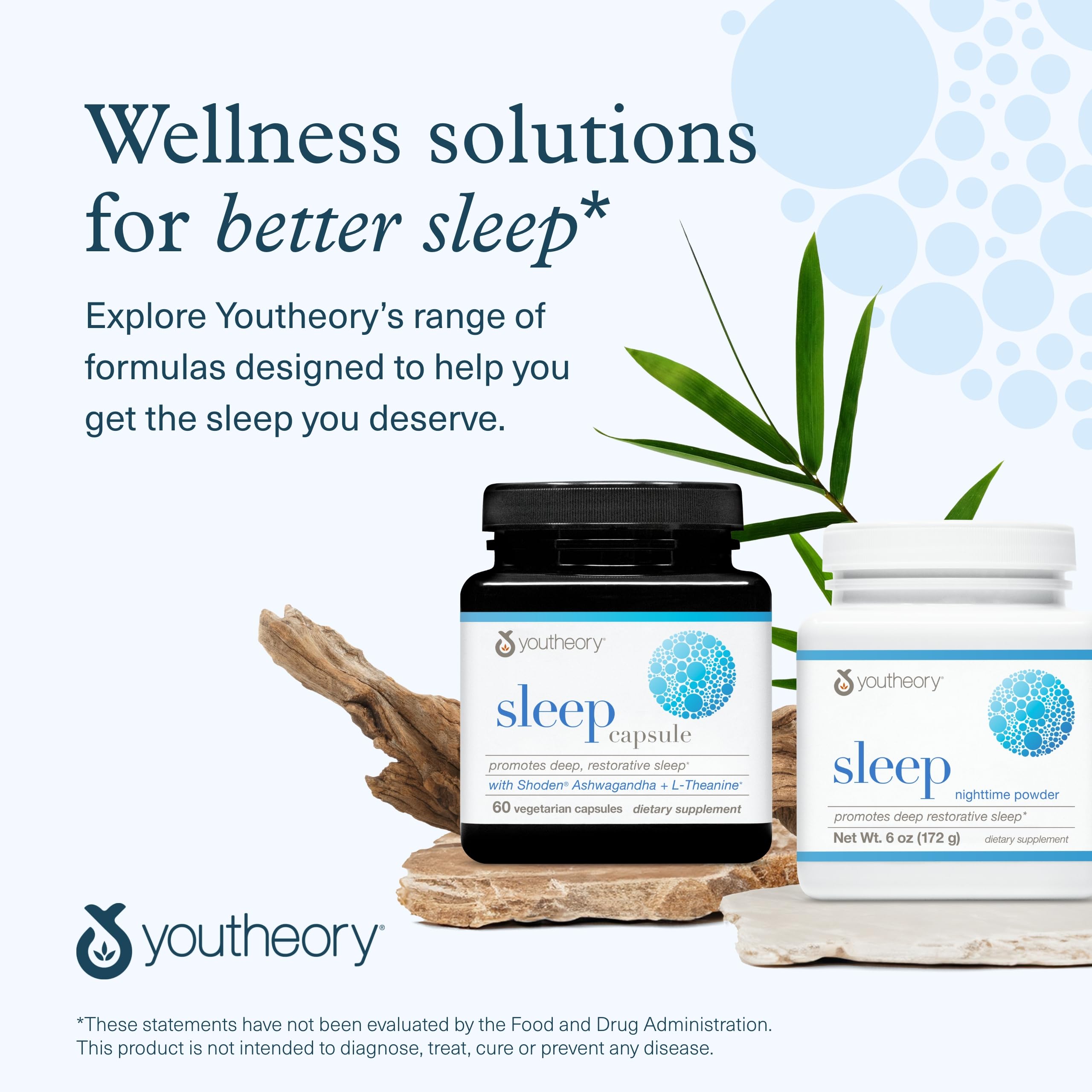Youtheory Sleep Nighttime Powder – Sleep Support with Melatonin, Magnesium, L-Theanine & L-Glycine | Dairy, Soy & Gluten Free – 6 oz