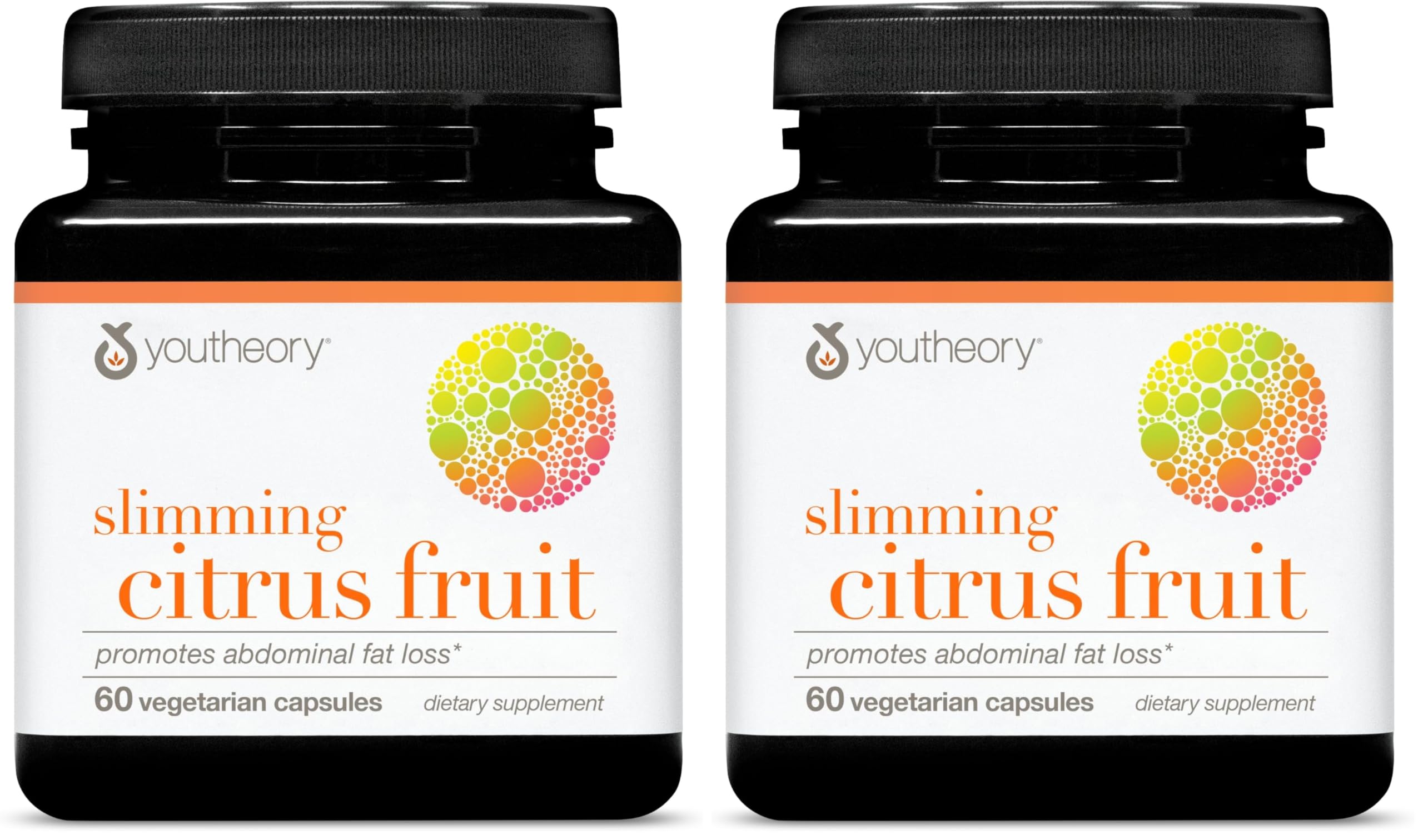 Youtheory Slimming Citrus Fruit – Vegan Health Supplement with Chromium | 2 x 60 Veg Capsules