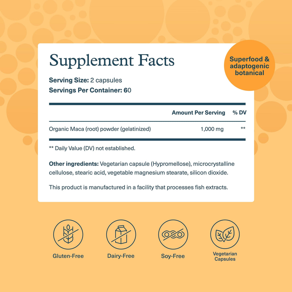 Youtheory Women's Maca Root - Vegan Energy & Menopause Support (120 Veg Capsules)