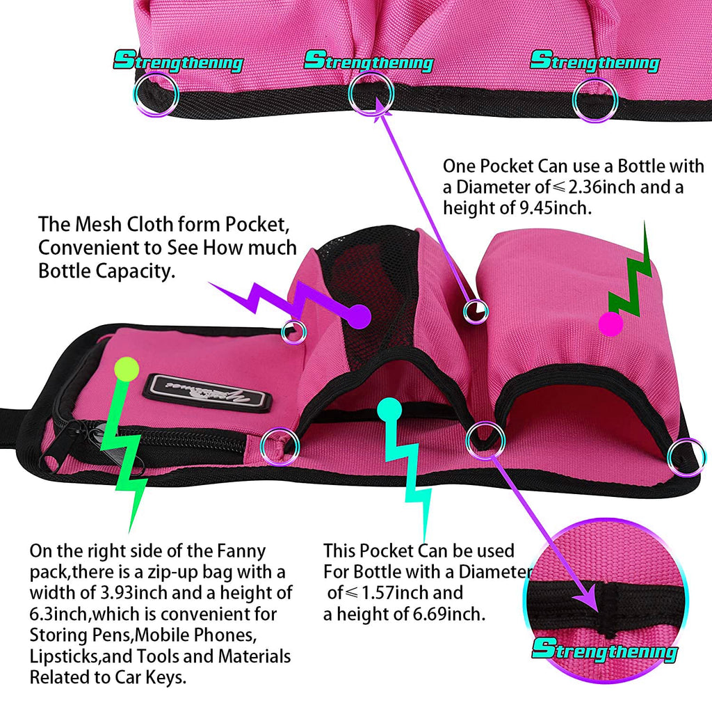 Massage Bottle Bag for Therapists - Rose Red YR-3KD Holster