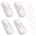 YRAKOZIN 4-Pack Portable Floss Dispenser – Travel Dental Floss & Toothpick Holder (White)