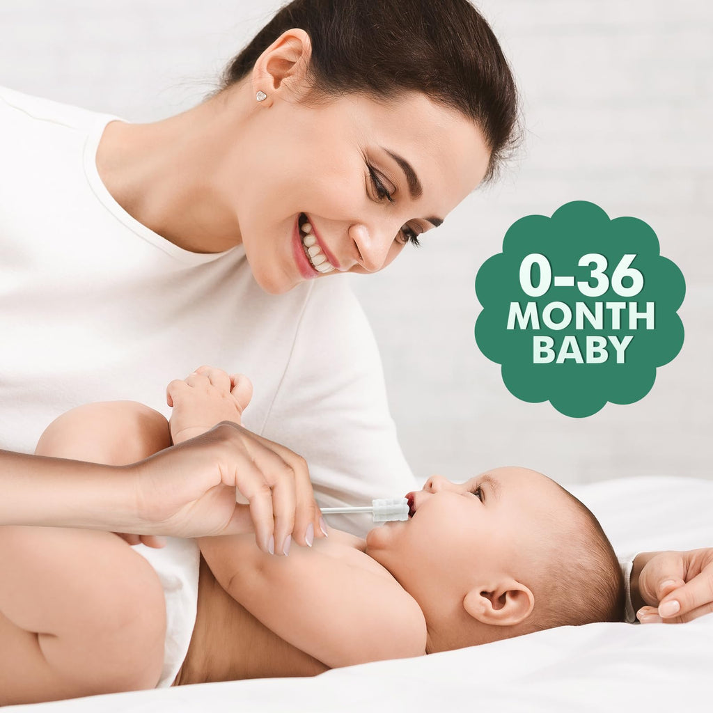 Yruzqne 52-Pcs Baby Tongue Cleaner, Disposable Baby Toothbrush & Infant Oral Cleaner