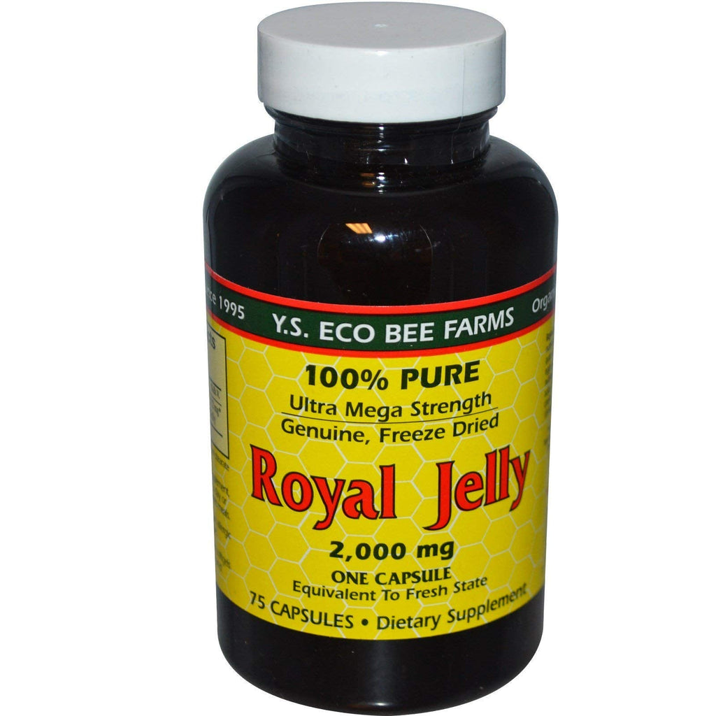 YS BEE Farms Royal Jelly 2000 Mg, 75 CT - Premium Royal Jelly Supplement