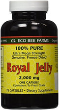 YS Eco Bee Farms Royal Jelly 2000 mg – 75 Capsules (2-Pack)