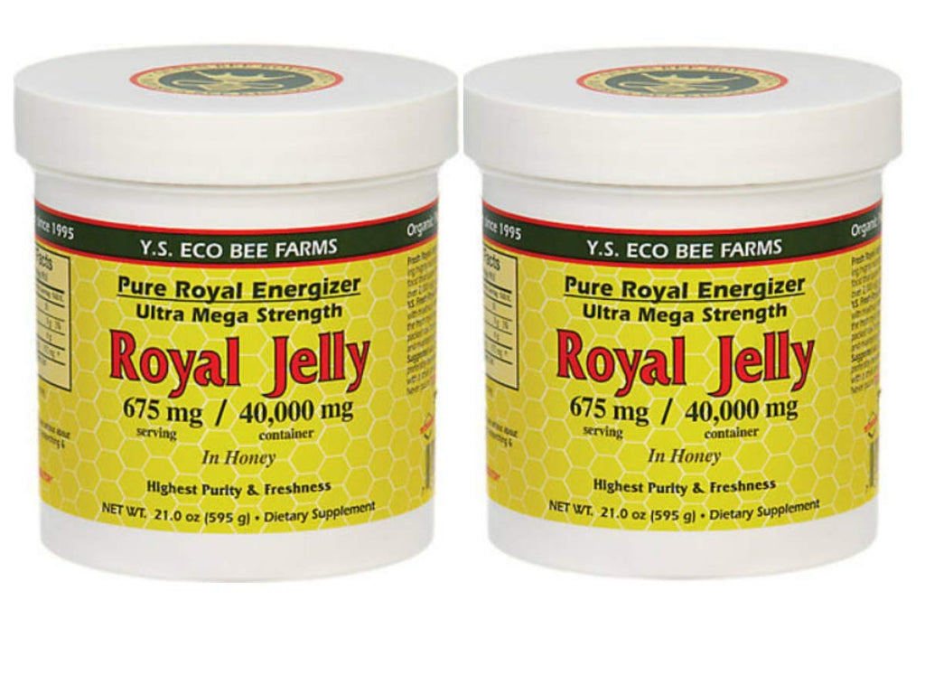 Y.S. Eco Bee Farms (2 Pack) Royal Jelly in Honey – 675 mg | 1.3 lbs (595 g) – Organic Royal Jelly