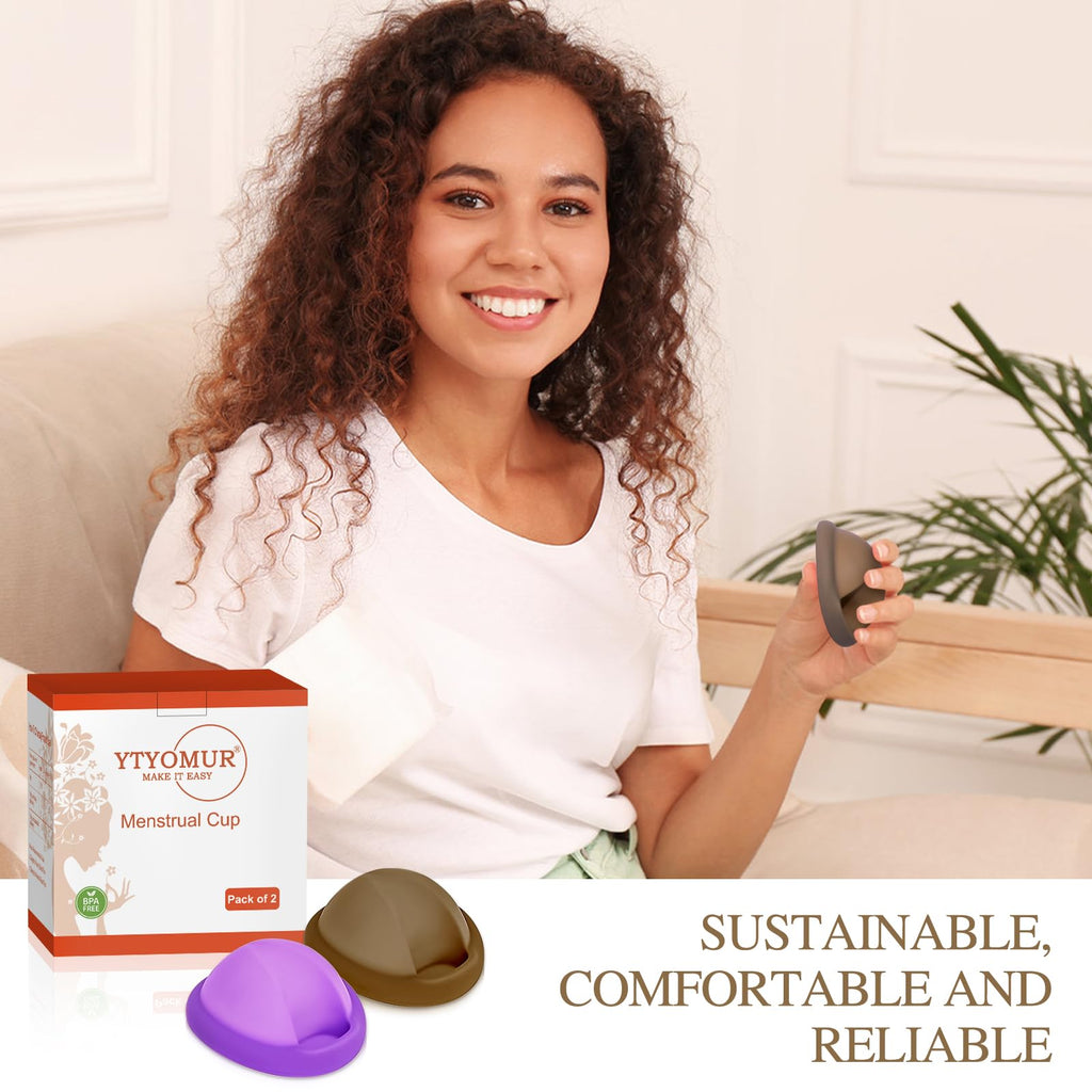 YTYOMUR Reusable Menstrual Disc - Small Size (Pack of 2) | Leakproof, Comfortable, Beginner-Friendly
