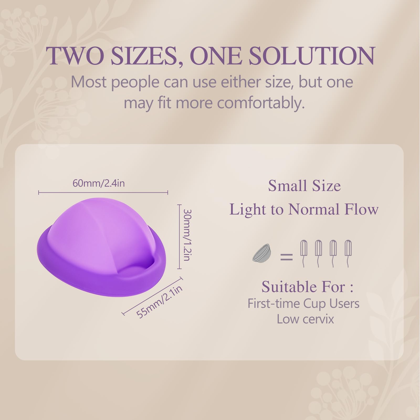 YTYOMUR Reusable Menstrual Disc - Small Size (Pack of 2) | Leakproof, Comfortable, Beginner-Friendly