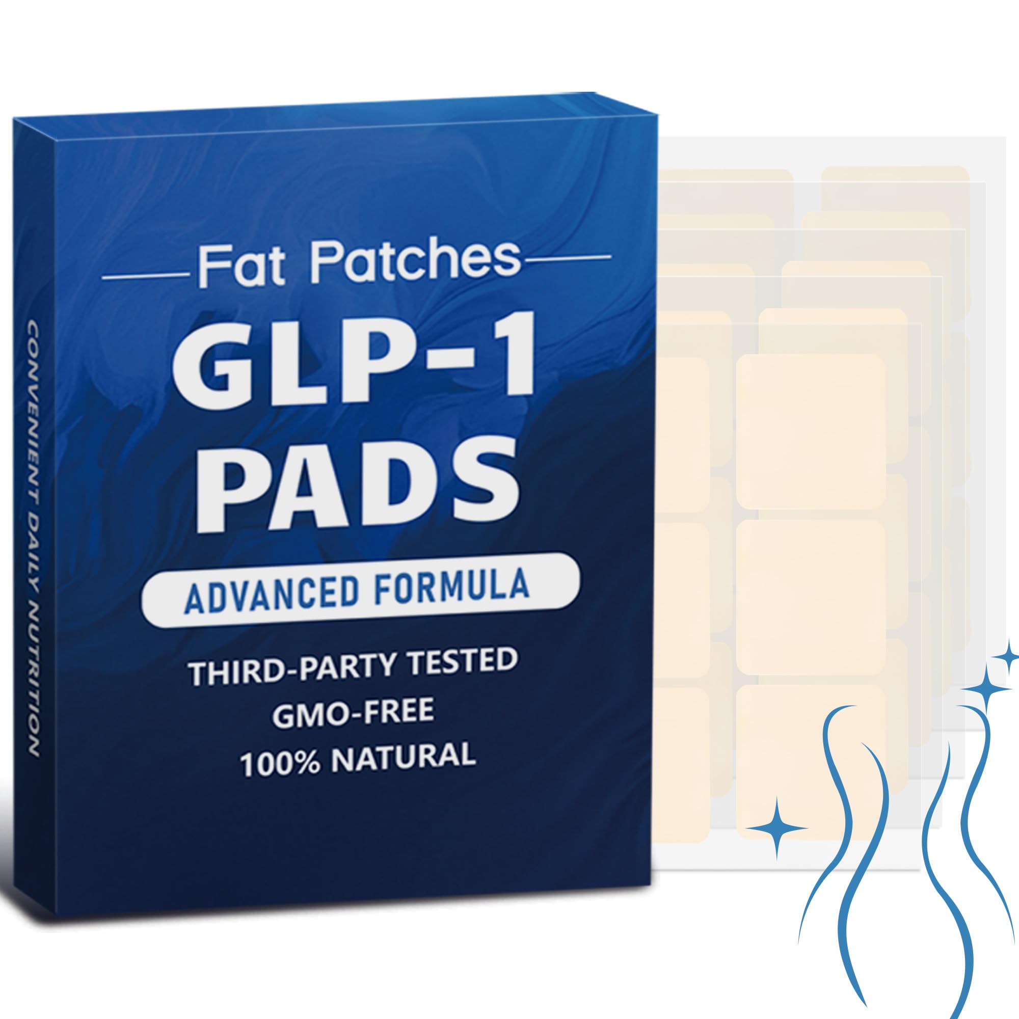 Yueur GLP-1 Patches for Women & Men - GLP-1 Patch with Garcinia Cambogia & Resveratrol - 30 Days Supply (30)