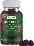 YUM-V'S Beet Root Gummies with Tart Cherry – Berry Flavor for Blood Circulation & Antioxidants