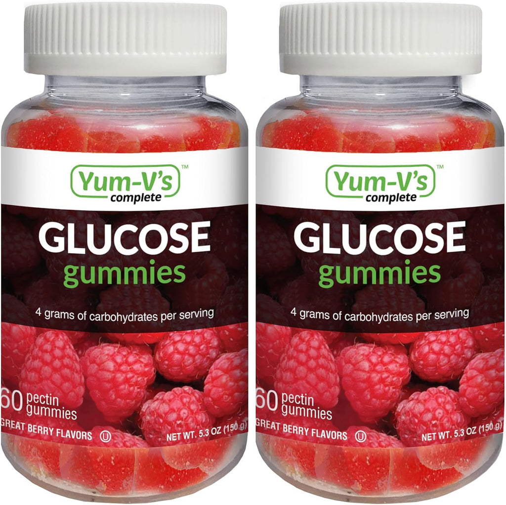 YUM-V'S Glucose Gummies – Fast Acting, Gluten Free & Vegan Berry Flavor