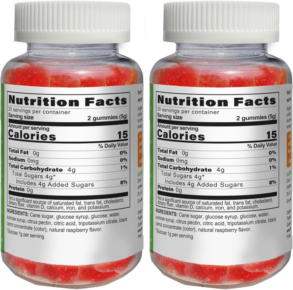 YUM-V'S Glucose Gummies – Fast Acting, Gluten Free & Vegan Berry Flavor