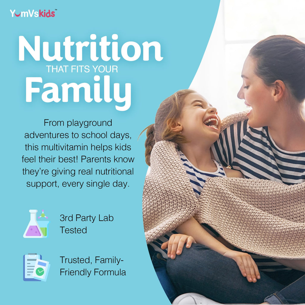 YUM-V'S Kids Multivitamin with Iron – 2-Pack, 120 Chewables | Kosher, Halal, Gluten Free