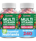 YUM-V'S Kids Multivitamin with Iron – 2-Pack, 120 Chewables | Kosher, Halal, Gluten Free