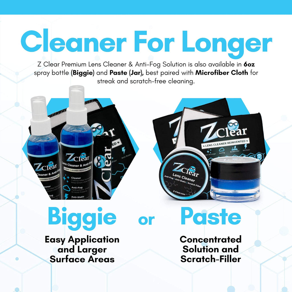 Z Clear Anti-Fog 6oz Spray – Glasses & Gear Anti-Fog Cleaner with Microfiber Cloth