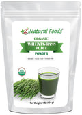Z Natural Foods Organic Wheat Grass Juice Powder - 1lb | Non-GMO, Vegan, Kosher