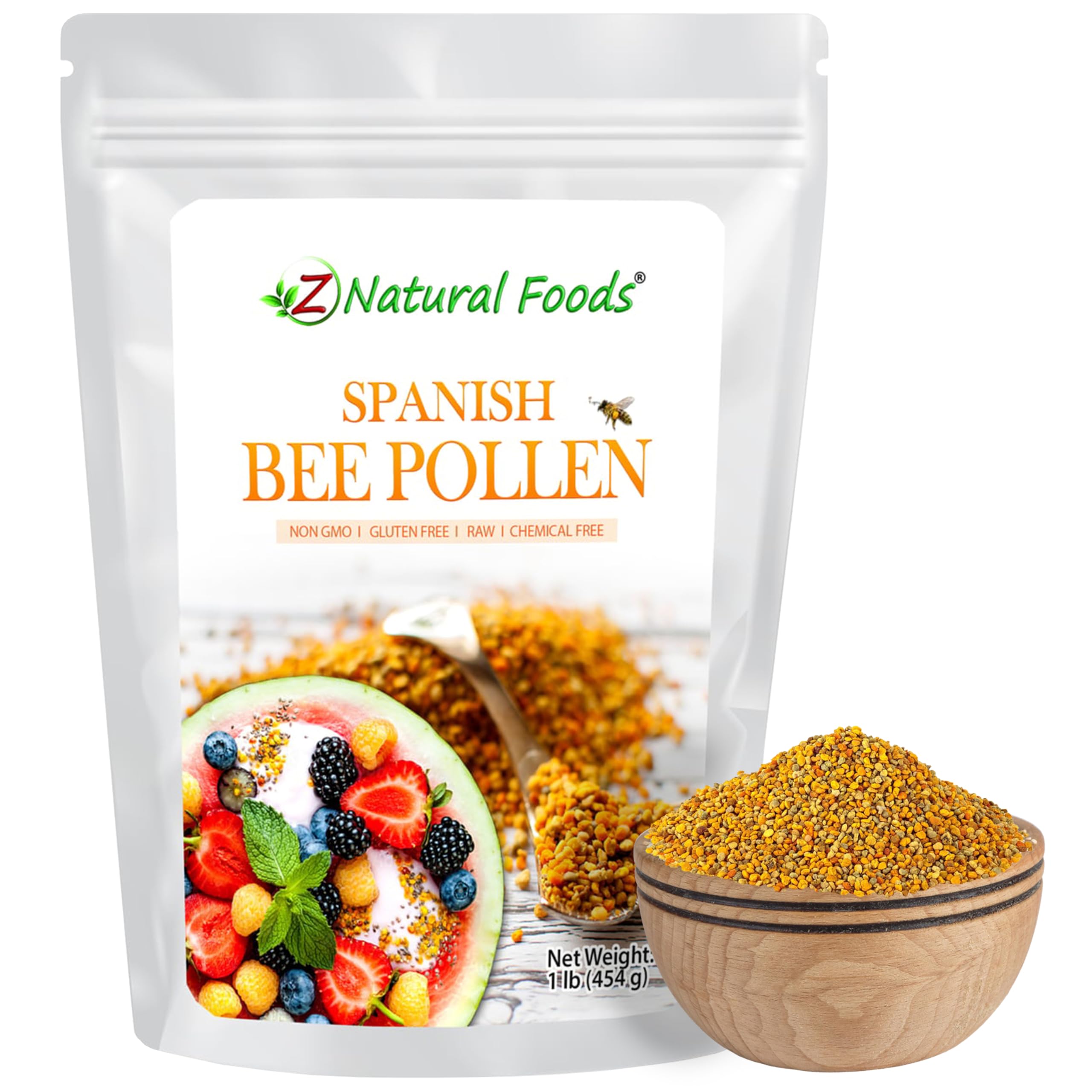 Spanish Bee Pollen Granules – Pure Raw Pollen (1lb) | Z Natural Foods