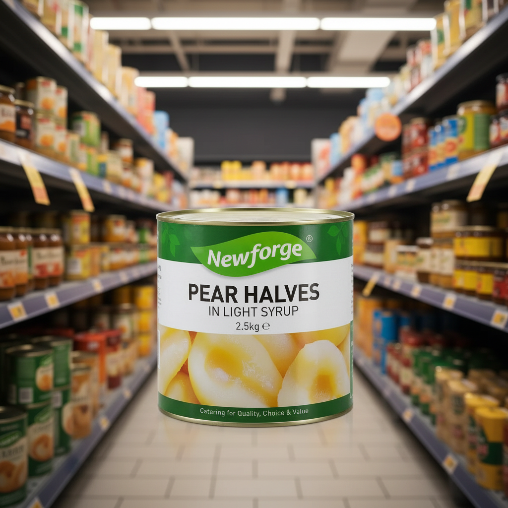 Newforge Pear Halves In Light Syrup 2.5Kg