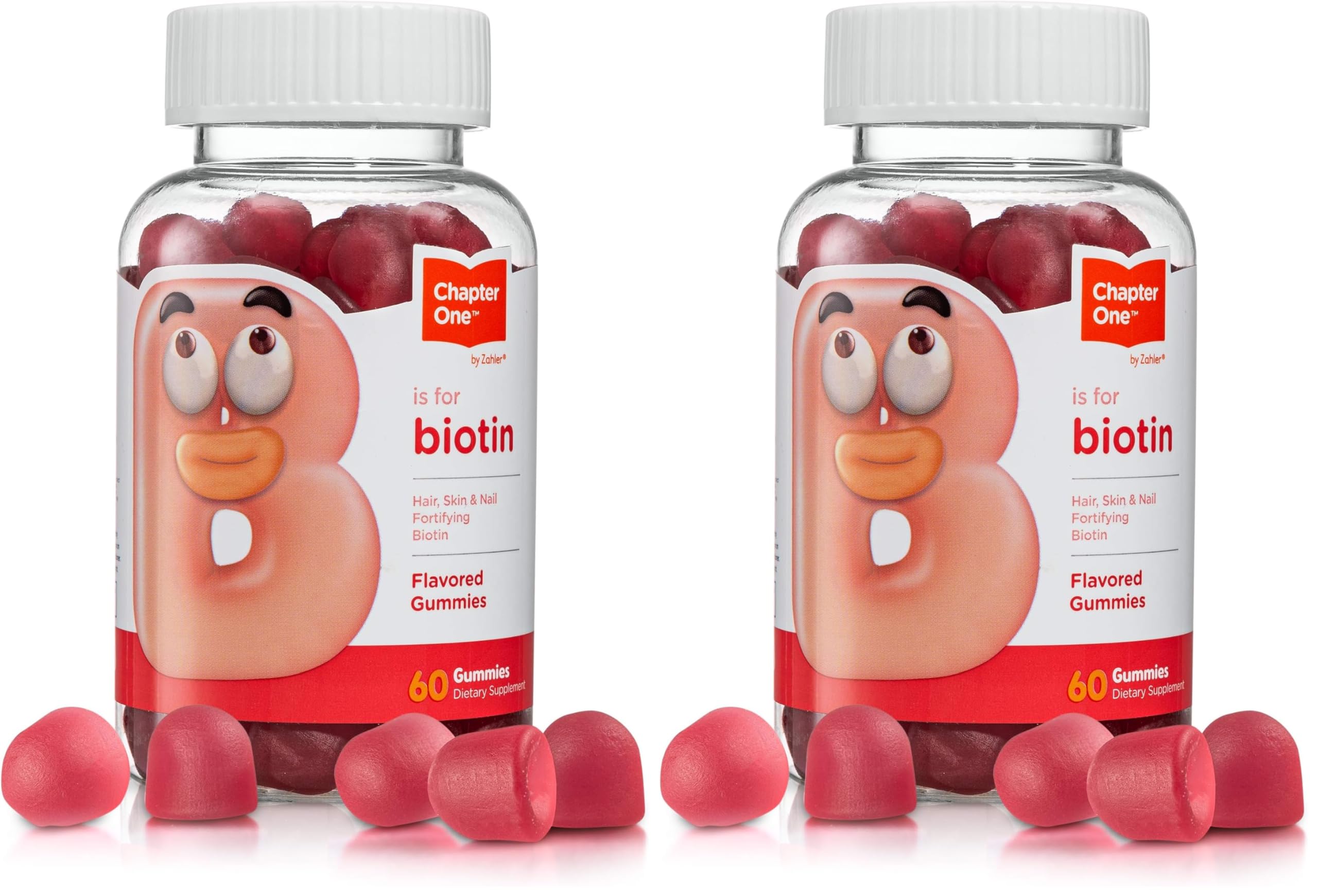 Zahler Chapter One Biotin Gummies – Hair, Skin & Nails Fortifying Biotin, 60 Gummies (Pack of 2) | Certified Kosher