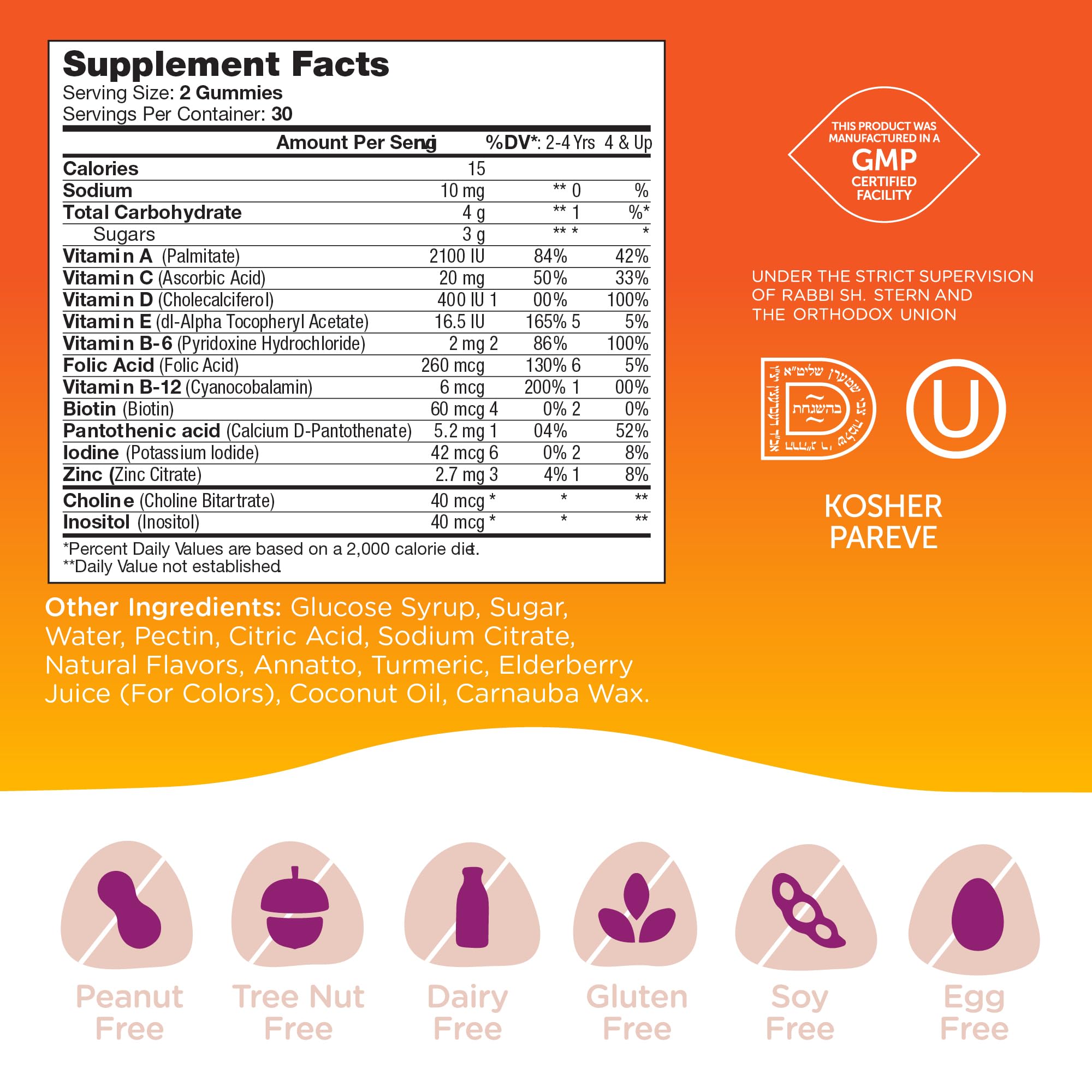 Zahler Chapter One Kids Multivitamin Gummy - 60 Count, 13 Vitamins, Kosher