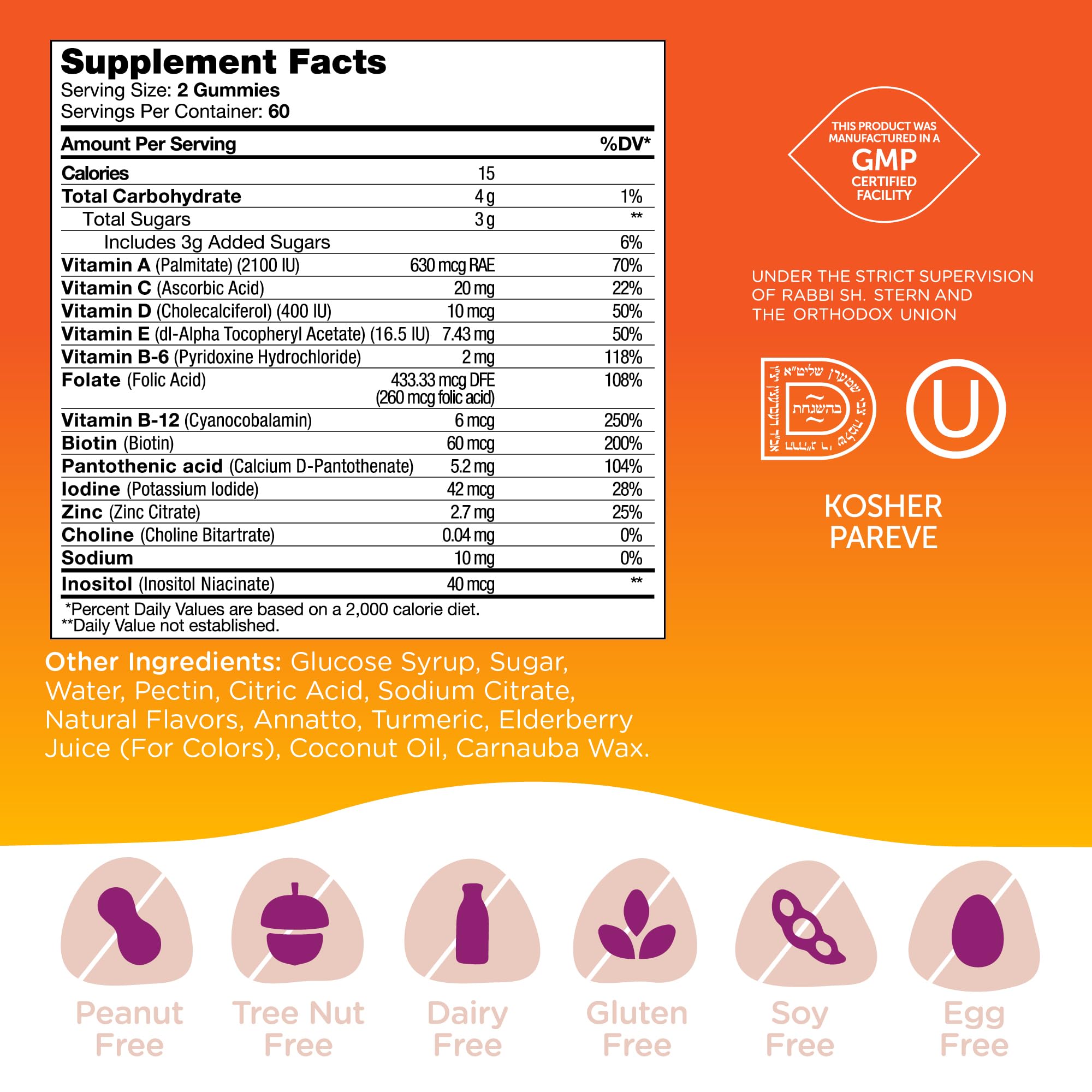 Zahler Chapter One M is for Multi Kids Multivitamin Gummies | 120 Count | Kosher