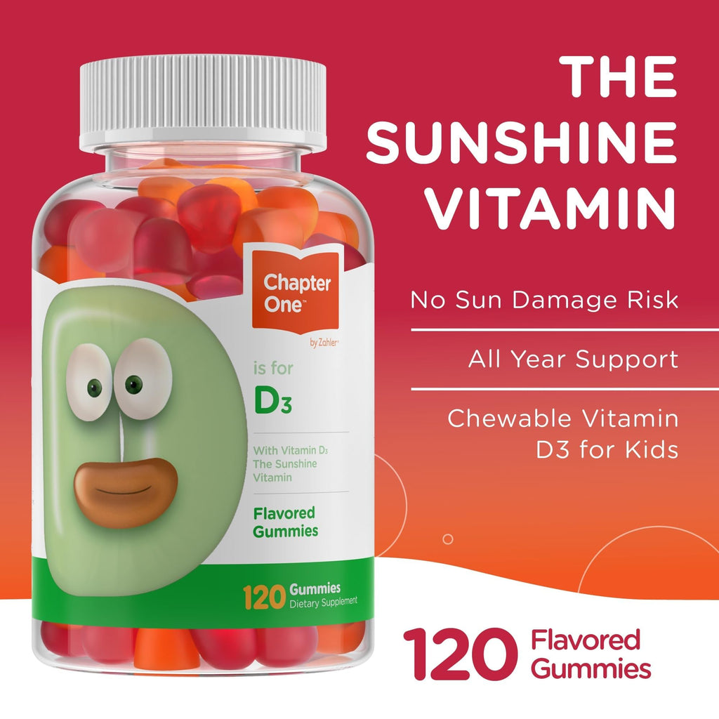 Zahler Chapter One Vitamin D3 Gummies 1000 IU – 120 Count | Kosher, Made in USA
