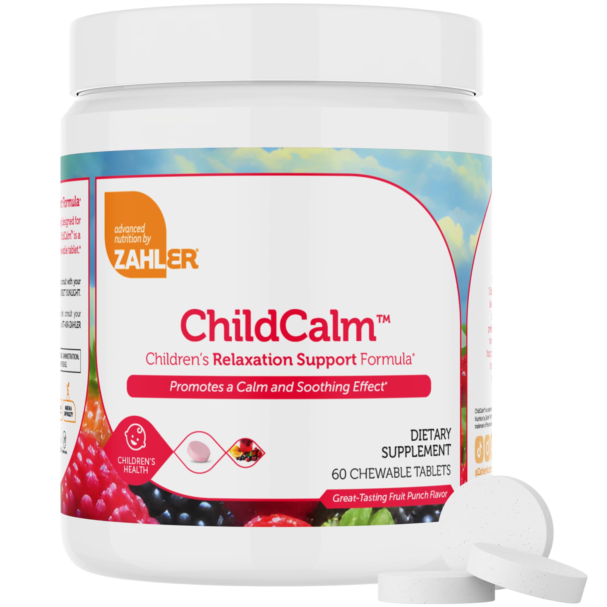 Zahler ChildCalm Kids Chewable Magnesium – Kosher, Fruit Punch