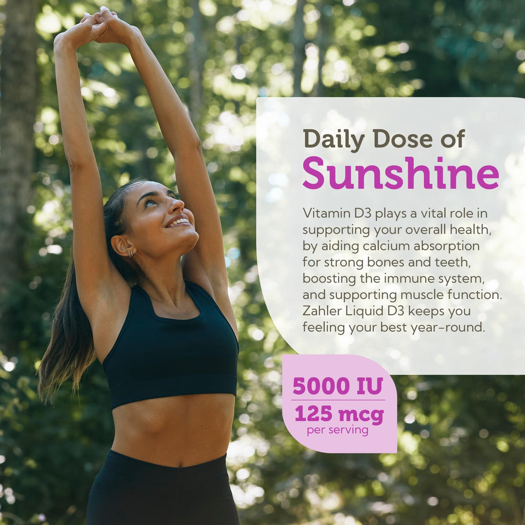 Zahler Liquid Vitamin D3 5000 IU - for Adults Bone & Immune Health - Vitamin D3 Supplements for Women & Men (1 fl oz)