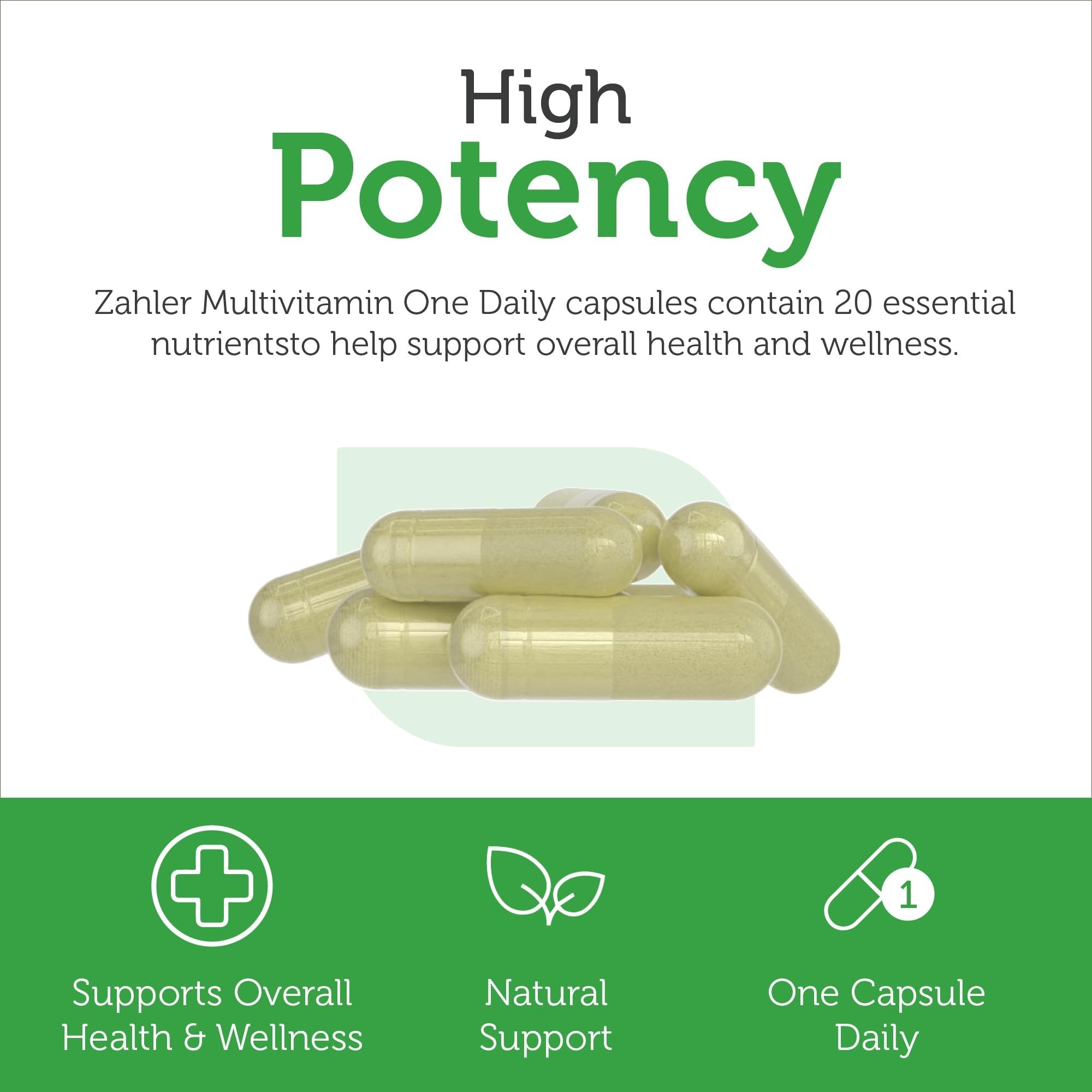 Zahler One Daily Vegan Multivitamin for Women & Men - 60 Count | Kosher, Gluten Free, Non-GMO
