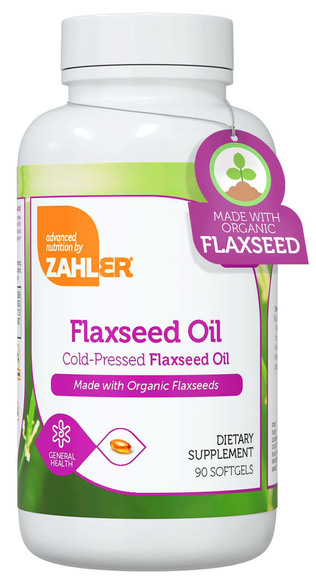 Zahler Organic Flaxseed Oil 1000mg Softgels – 90 Count | Organic Omega-3 ALA