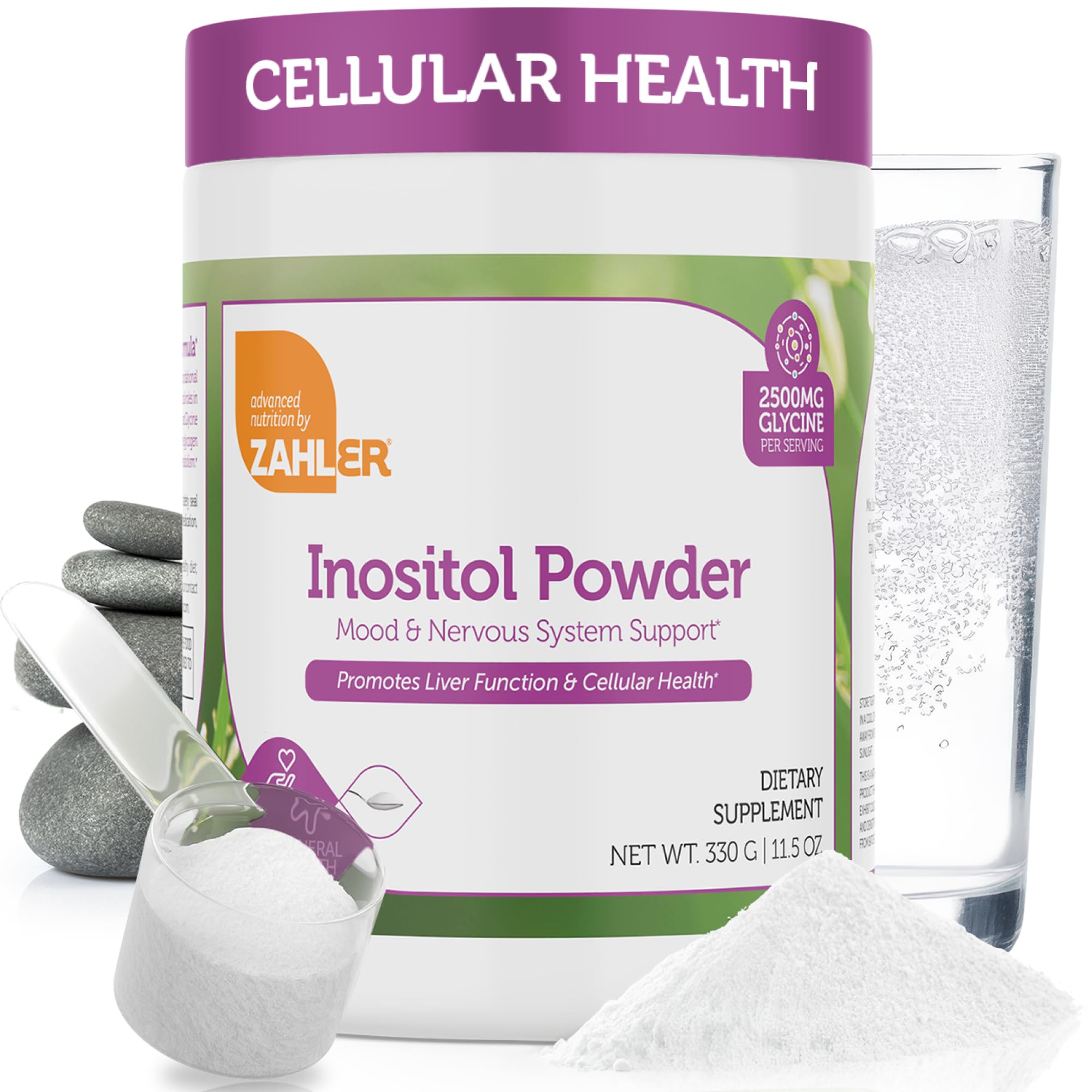 Zahler Inositol & Glycine Powder – Mood & Hormone Support (11.5 oz) | Kosher & Gluten Free
