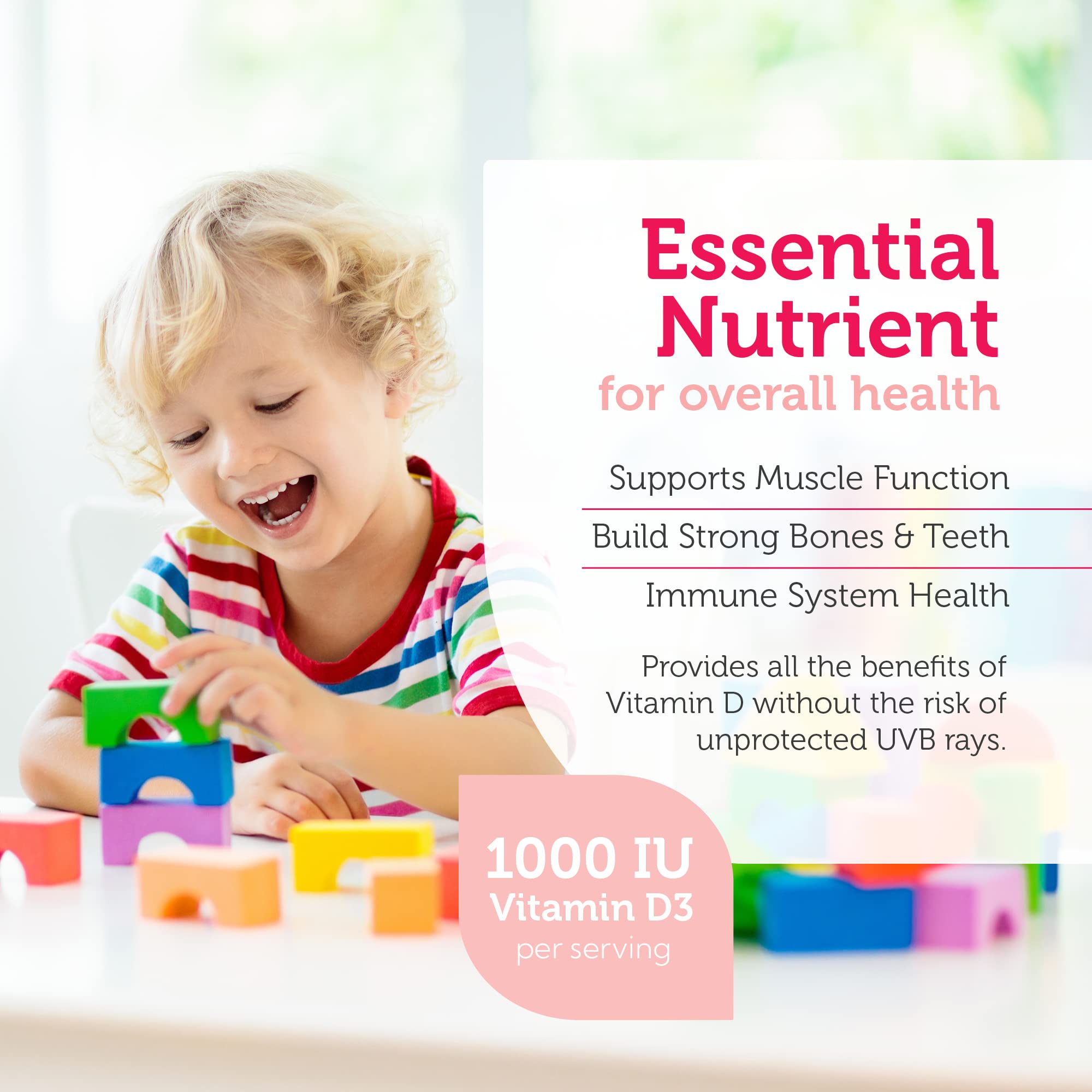 Zahler Junior D3 1000 IU for Kids | Bone & Immune Health | Kosher Orange Flavor 120 Count