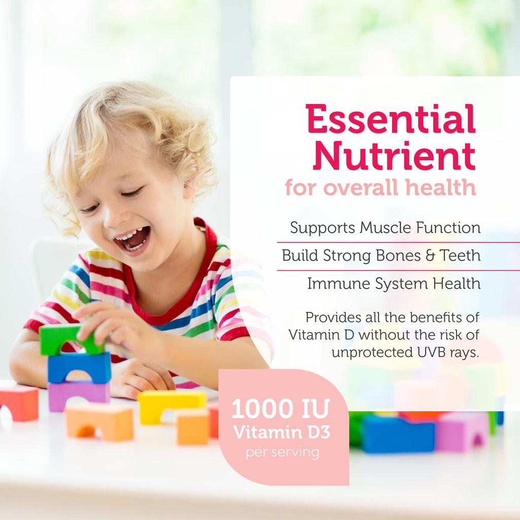 Zahler Junior D3 Vitamin D3 for Kids – 1000 IU Chewable, Kosher, Orange Flavor