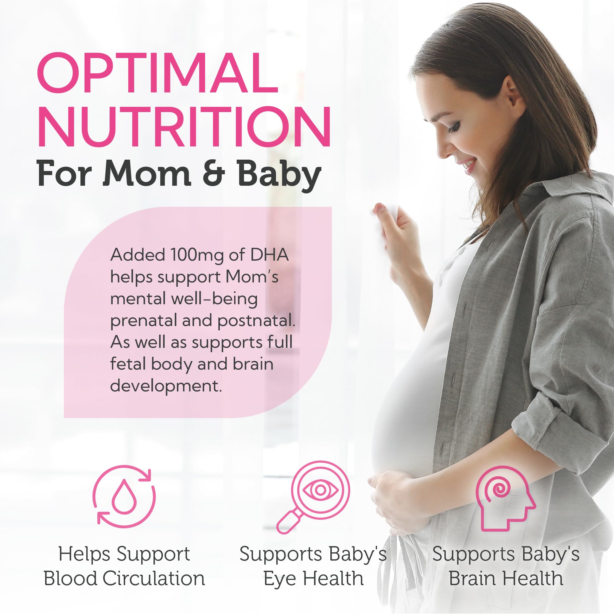 Zahler Mighty Mini Prenatal Vitamin with DHA & Folate – Kosher, All-Natural (90 Softgels)