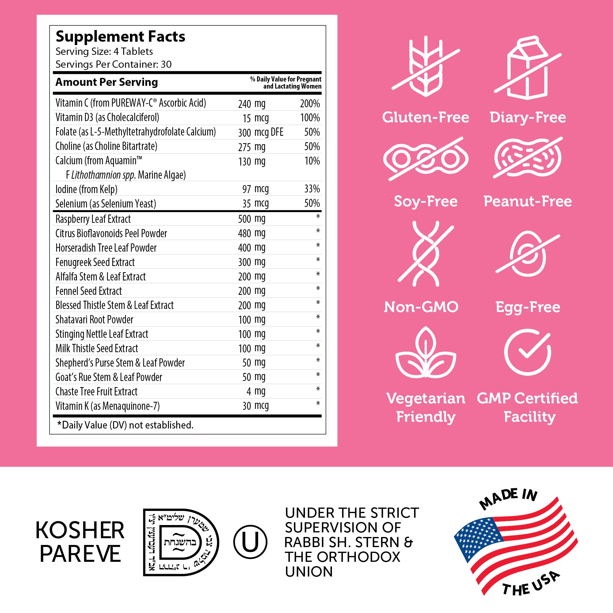 Zahler Postnatal Flow - Advanced Lactation Support | 120 Tablets
