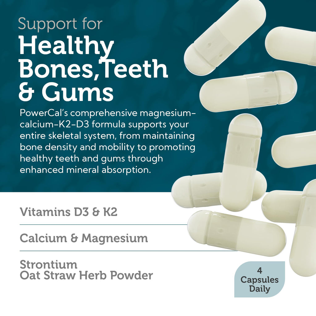 Zahler PowerCal Calcium D3 K2 Magnesium – Bone Health Support (120 Capsules)