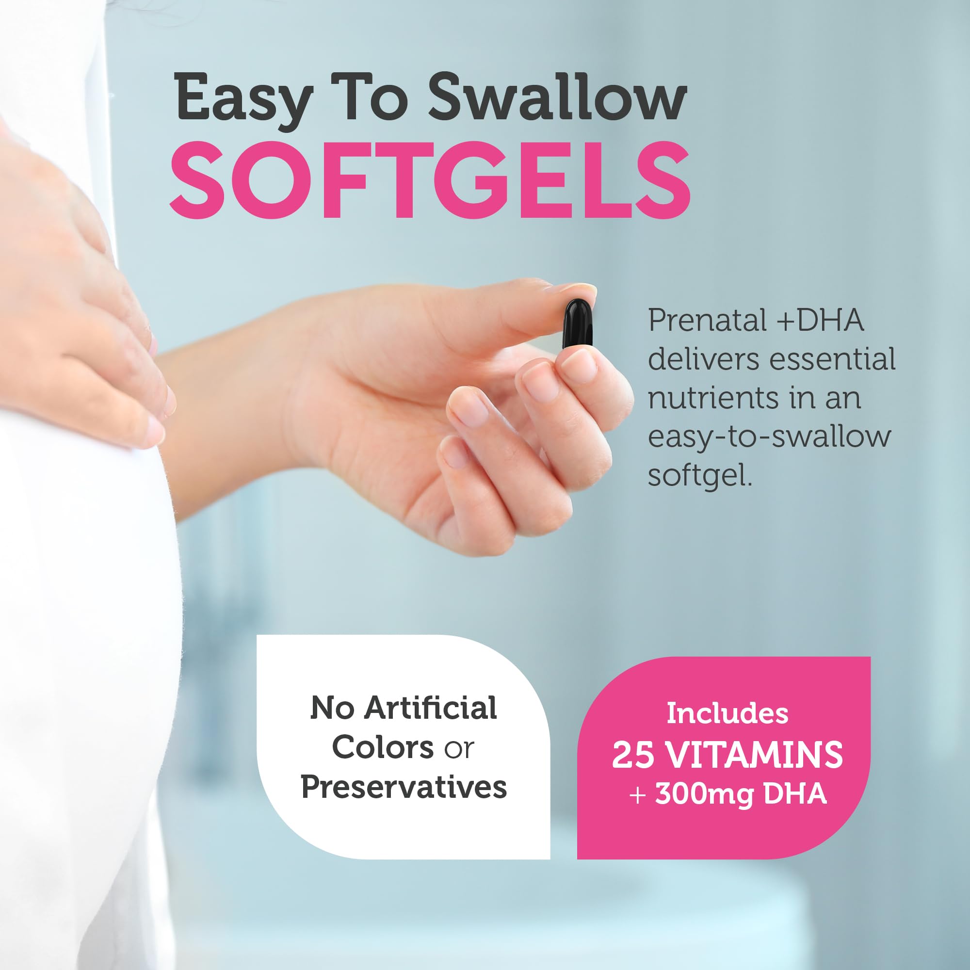 Zahler Prenatal Vitamin with DHA & Folate - 60 Softgels | Kosher Prenatal
