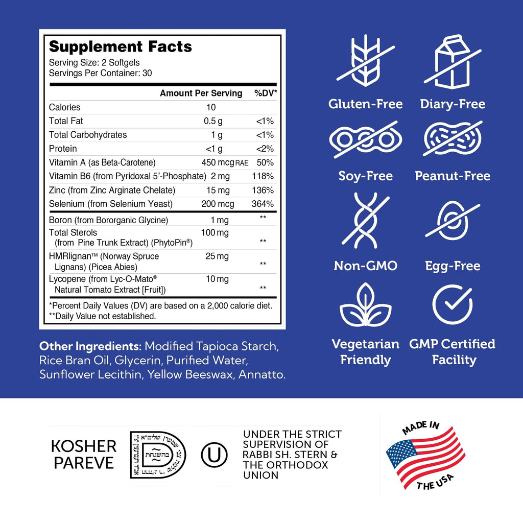 Zahler ProstAid+ Prostate Support – Urinary Flow & Male Health (60 Veggie Softgels) – Made in USA