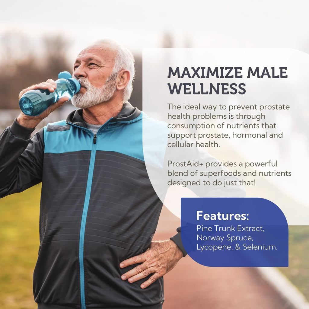 Zahler ProstAid+ Prostate Support – Urinary Flow & Male Health (60 Veggie Softgels) – Made in USA