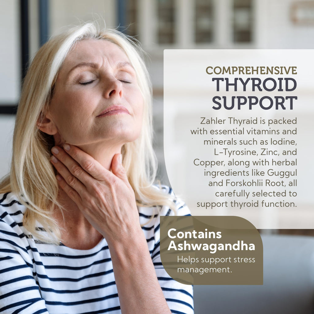 Zahler Thyraid Thyroid Support Complex - Iodine, L-Tyrosine, Zinc | 60 Capsules