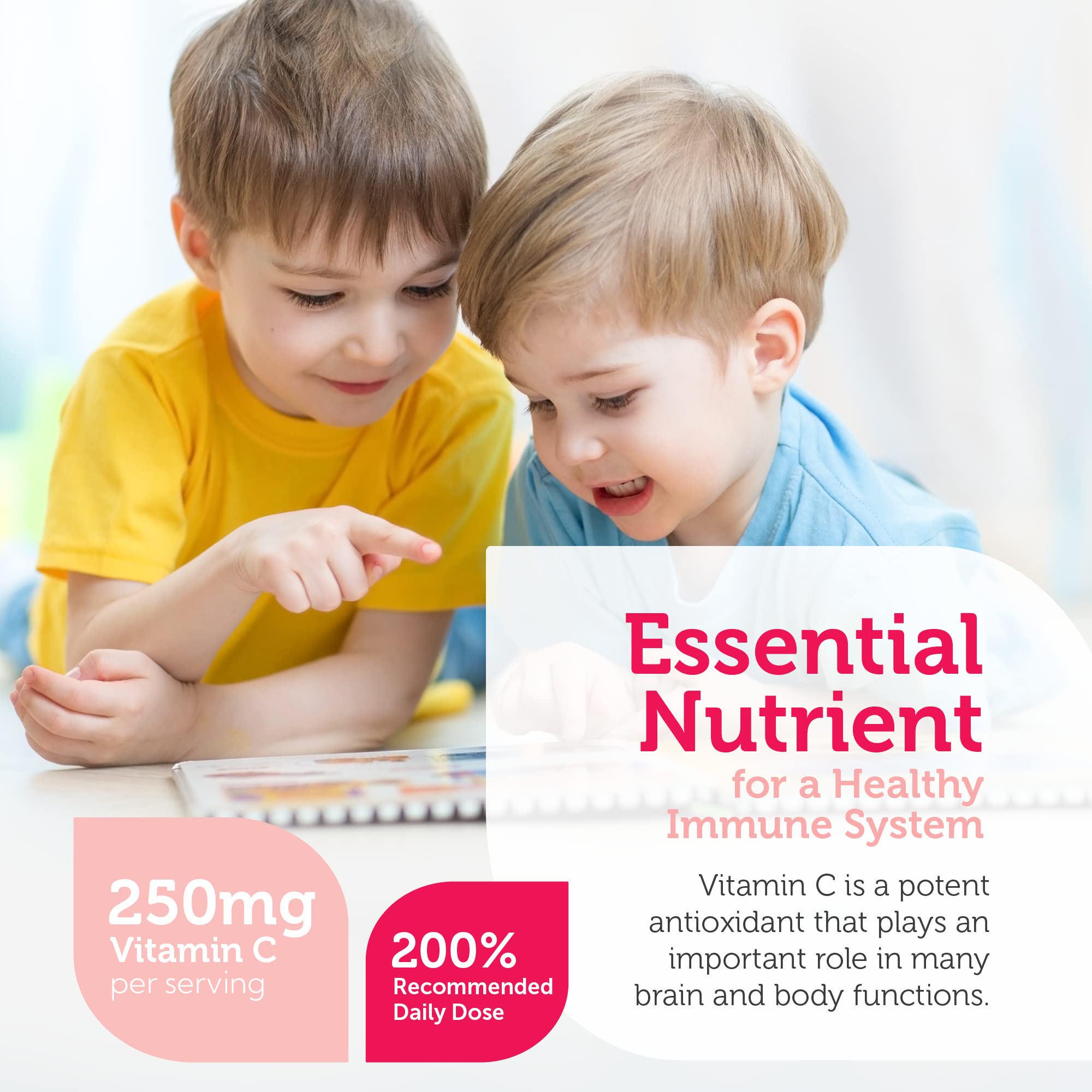 Zahler Junior C Advanced Chewable Vitamin C for Kids – Immune Support (180 Count)