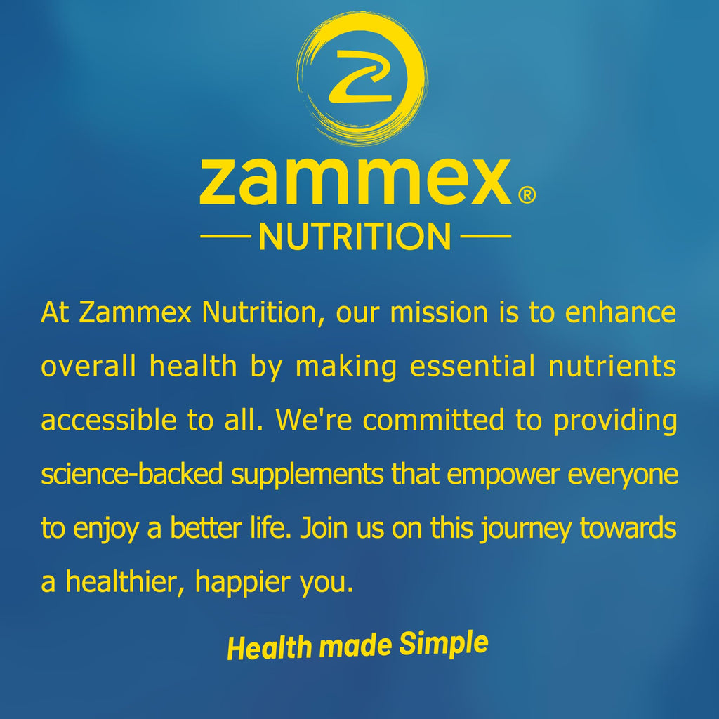 Zammex Premium Collagen Peptides Powder Unflavored – Grass-Fed, Type I & III, 60 Servings