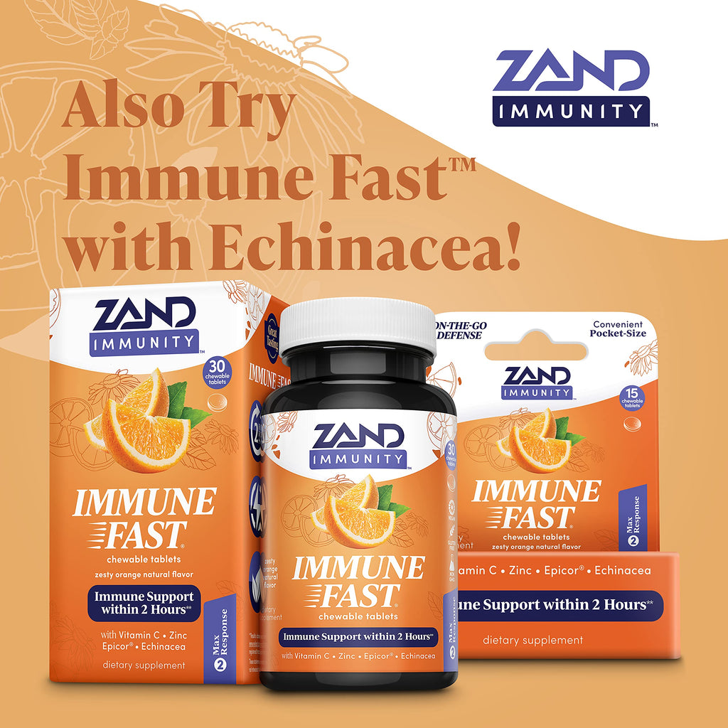 ZAND Elderberry Zinc Immunity Gummies with Vitamin C - Immune Support for All Ages (Pack of 2, 60ct each)