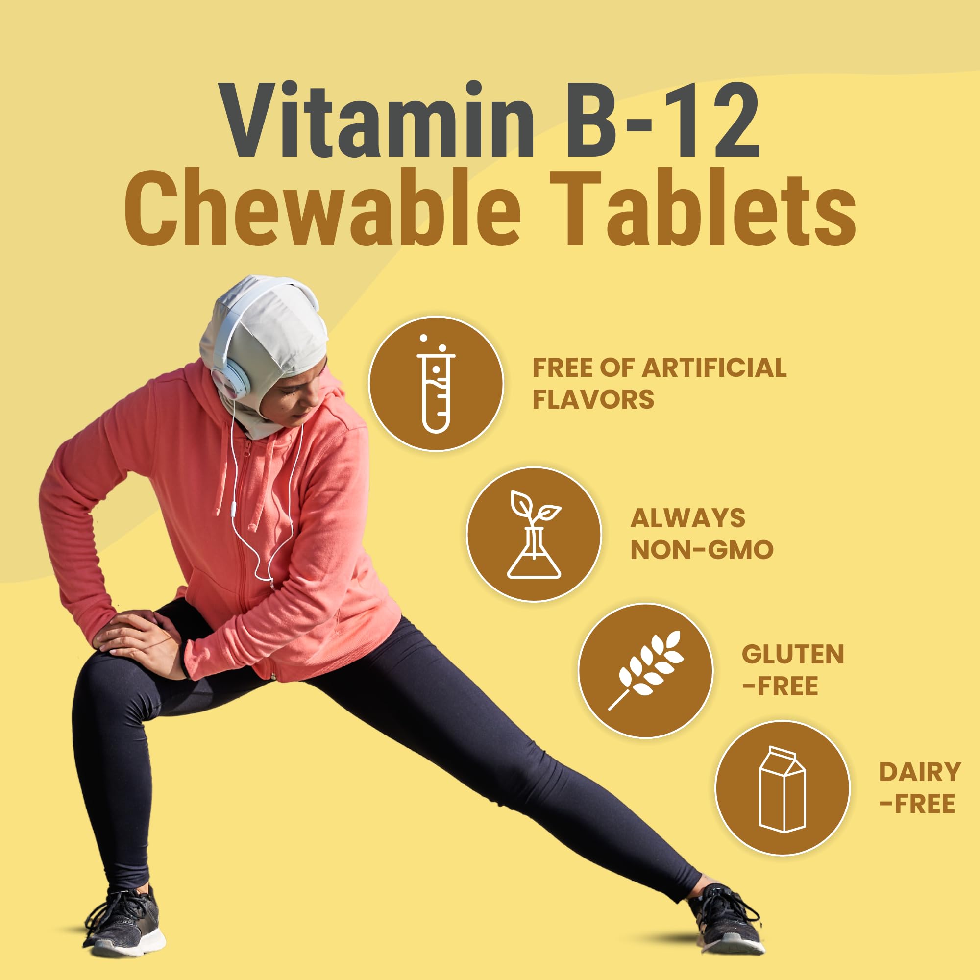 Zaytun Halal Vitamin B12 1000mcg – Energy & Nervous System Support | Vegan, Dairy-Free | 4 Months Supply | Made in USA