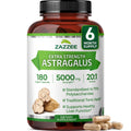 Zazzee Extra Strength Astragalus Root 20:1 Extract – 5000 mg, 70% Polysaccharides, 180 Vegan Capsules, 6 Month Supply, Non-GMO