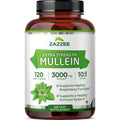 Zazzee Extra Strength Mullein 3000 mg – 120 Veg Capsules (4 Month) | 10:1 Extract