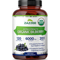 Zazzee USDA Organic Bilberry 20:1 Extract – 6000 mg, 120 Vegan Capsules, 4 Month Supply