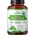 Zazzee Organic Holy Basil 6000 mg | 10:1 Extract, 120 Veg Caps