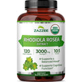 Zazzee USDA Organic Rhodiola 10:1 Extract – 3000 mg, 120 Caps, 4-Month Supply